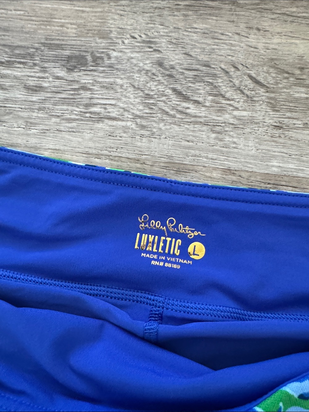 Lilly Pulitzer Royal Blue & Green Luxletic Skort Large - Picture 3 of 5